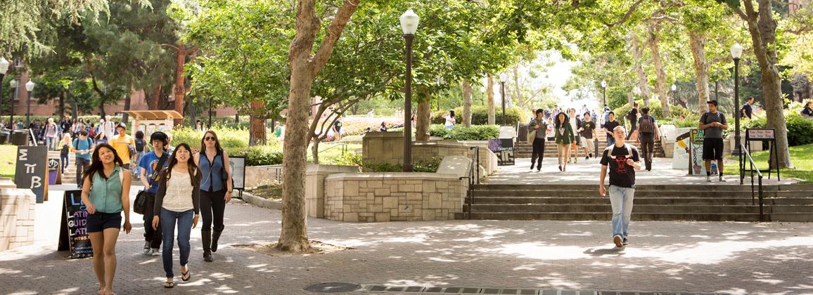 Students at BruinWalk